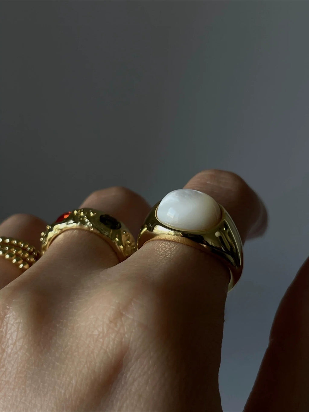 French Elegant Fritillary Stone Ring