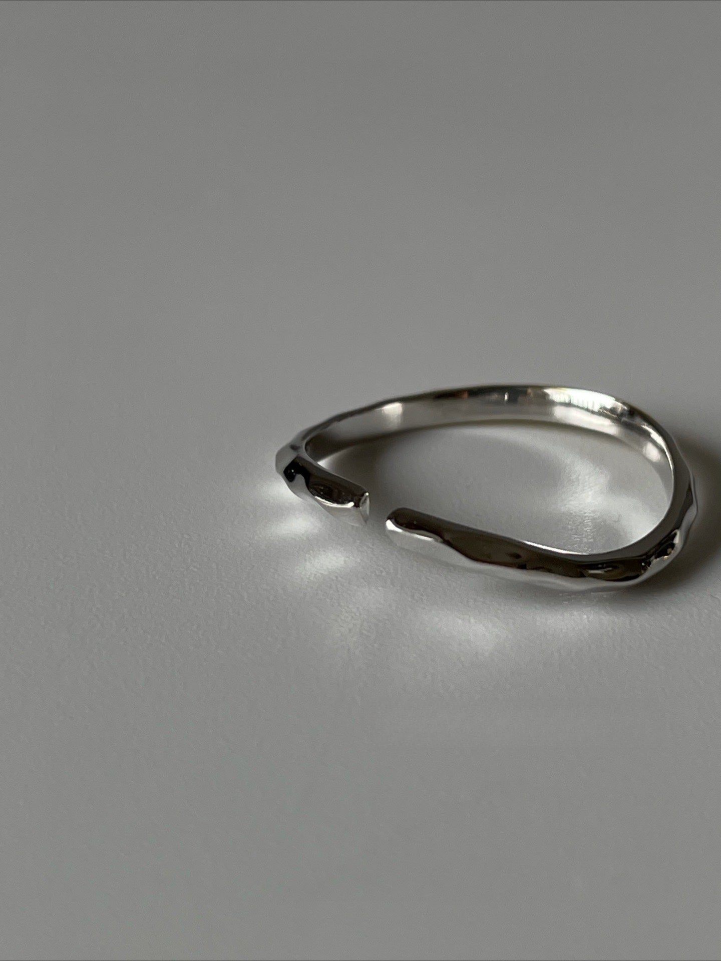 Gold and Silver Splicing Curve Ring
