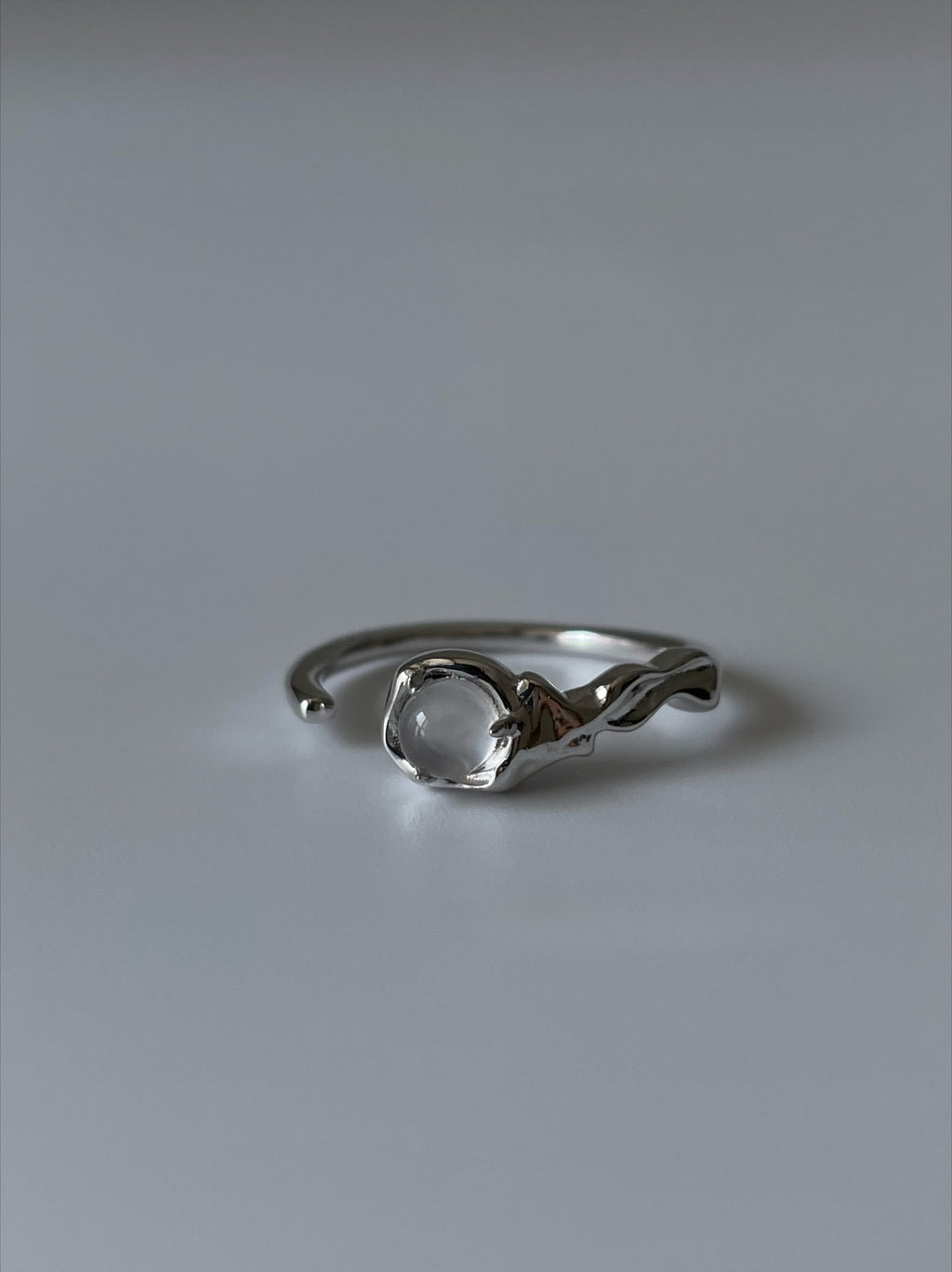 Sterling Silver Ring with Crystal