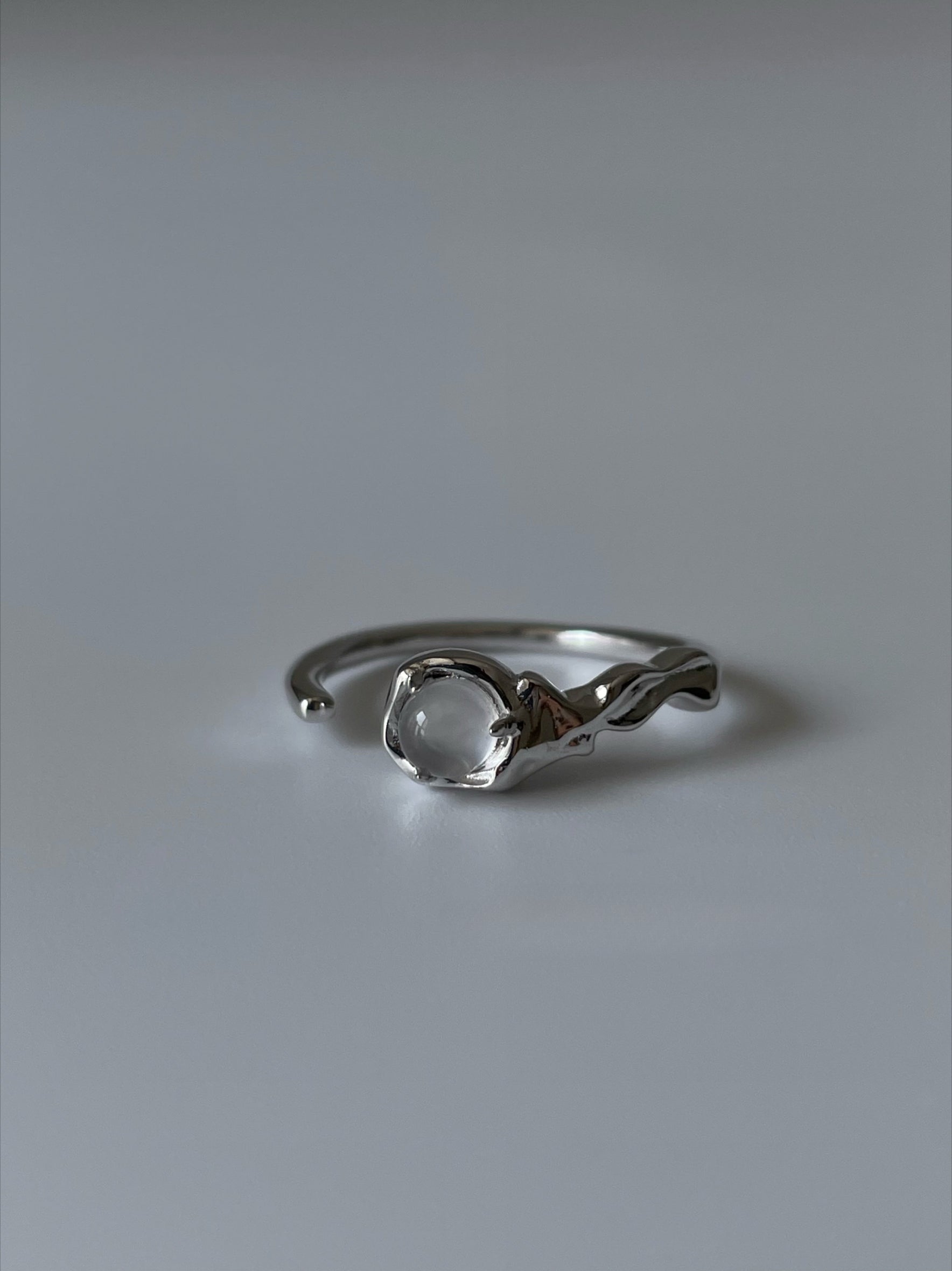Sterling Silver Ring with Crystal