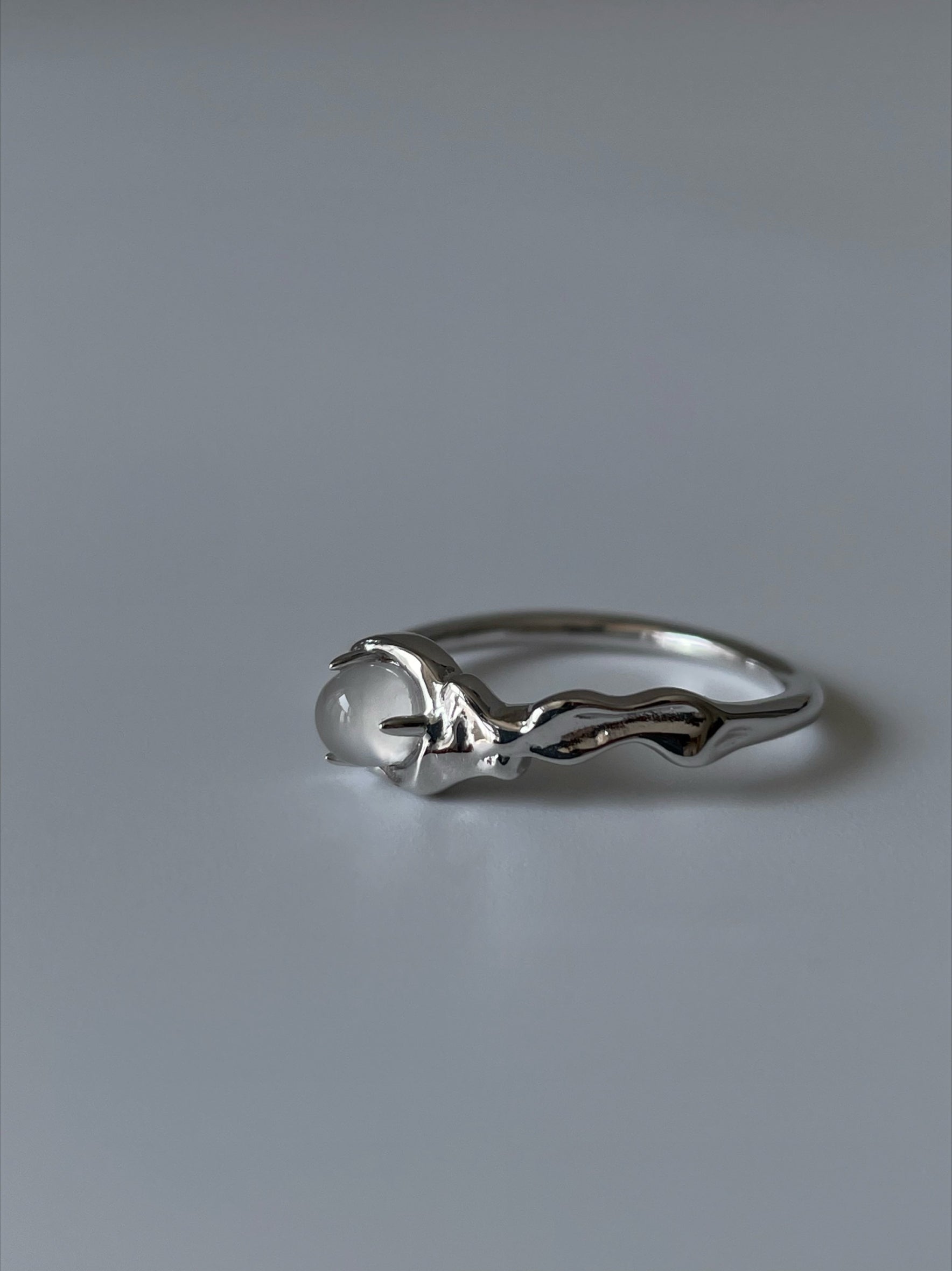 Sterling Silver Ring with Crystal